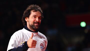 Sergio Llull, base del Real Madrid, antes del partido ante el Bayern Múnich.