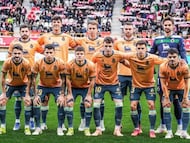 Alineación del Racing en León.