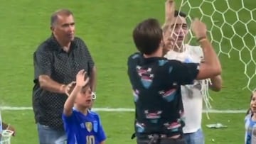 El video viral de Mateo Messi con su abuelo por un pedazo dei la red