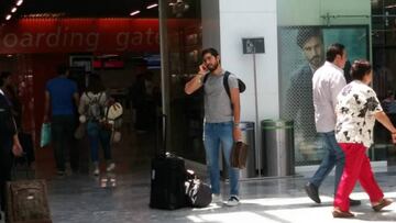 Oswaldo Alanís, a su llegada a Guadalajara.