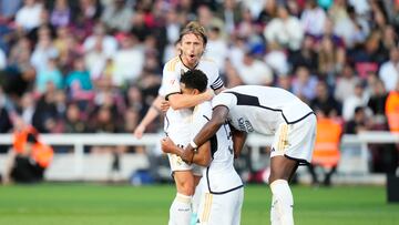 Modric, durante el Barcelona-Real Madrid.
