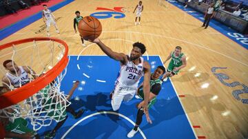 Pequeño desquite de los Sixers ante los Celtics, gran Joel Embiid