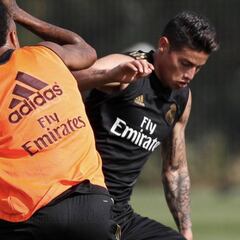 James se destaca en práctica de este martes: goles y asistencias