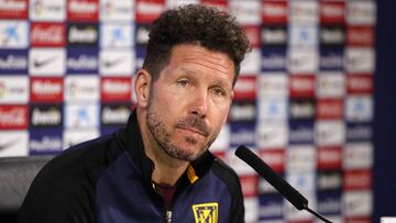 Simeone en rueda de prensa.