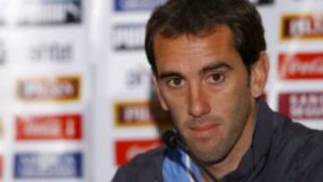 El jugador de la selección uruguaya de fútbol Diego Godín.