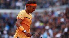 Rafa Nadal, durante su partido ante Novak Djokovic en el Masters 1.000 de Roma.