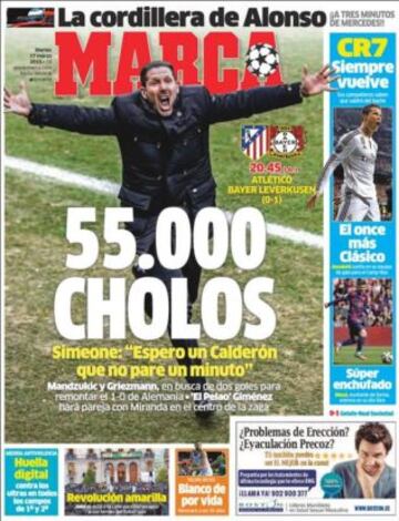Portadas de la prensa deportiva