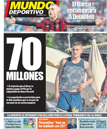 Portada de 'Mundo Deportivo' del martes, 20 de junio de 2017.