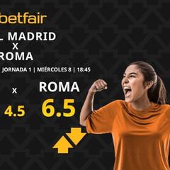 Real Madrid CF vs. AS Roma: horario, dónde ver, estadísticas y pronósticos