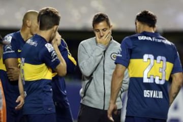 Daniel Díaz, Fernando Gago, Martínez y Daniel Osvaldo.