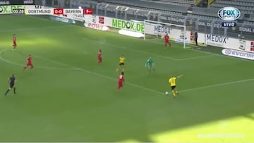 Haaland había empezado con todo: casi gol de túnel a Neuer