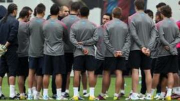 Arenga de Guardiola a la plantilla