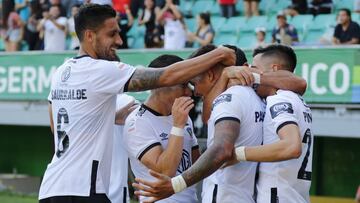 Futbol, Universidad de Chile vs Colo Colo.
Final de Copa Chile 2019.
El jugador de Colo Colo Gabriel Parraguez, celebra su gol contra Universidad de Chile durante el partido de final de la Copa Chile 2019 disputado en el estadio German Becker de Temuco, Chile.
22/01/2020
Ramon Monroy/Photosport
Football, Universidad de Chile vs Colo Colo.
Copa Chile championship 2019 final match.
Colo Colo's player Gabriel Parraguez celebrates after scoring against Universidad de Chile during the Copa Chile 2019 final match held at the German Becker stadium in Temuco, Chile.
22/01/2020
Ramon Monroy/Photosport