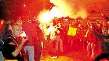 <b>INCIDENTES.</B> Esto pasó junto a Mestalla.