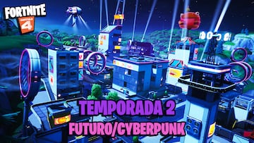 fortnite capitulo 4 temporada 2 mega fortnitemega futuro cyberpunk