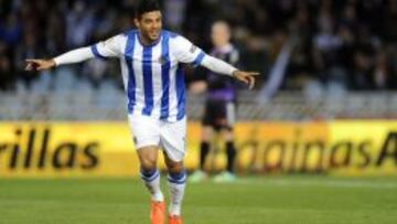Vela, en un partido de Liga.