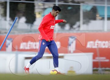 Álvaro Morata se ejercitó en la Ciudad Deportiva del Cerro del Espino.