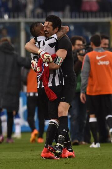 La Juve celebra el 'Scudetto'.