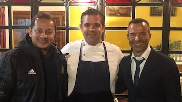 Anil Murthy, Pedro Chirivella (Tavella) y Jorge Mendes.