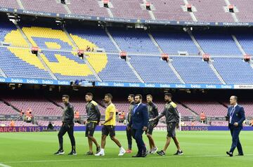 Los jugadores de Las Palmas. 