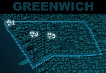 Mapa de las fotos secretas de Greenwich