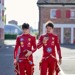 Ferrari baja a Hamilton y sube al otro Leclerc