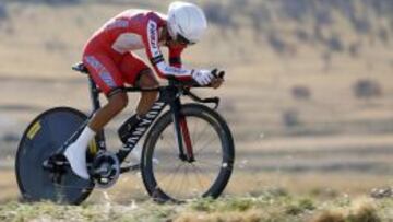 Joaquim &#039;Purito&#039; Rodr&iacute;guez (Katusha) durante la contrarreloj correspondiente a la d&eacute;cima etapa de la Vuelta a Espa&ntilde;a 2014.