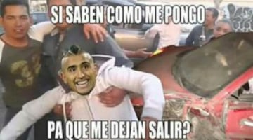 Los 'memes' del accidente de Arturo Vidal con su Ferrari