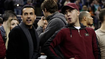 Hazard y Pedro acuden a ver un partido de la NBA