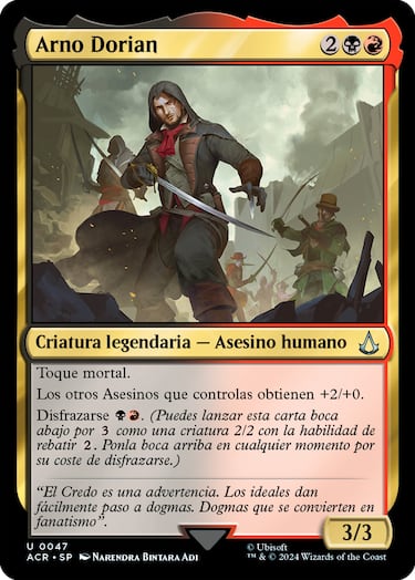 Primer vistazo en exclusiva de la carta Arno Dorian de Assassin’s Creed para Magic: The Gathering