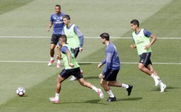 Morata dio el susto en el entrenamiento