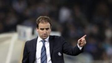 Arrasate, durante el partido.