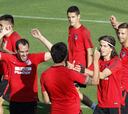 Última sesión de Atlético antes del estreno del Wanda