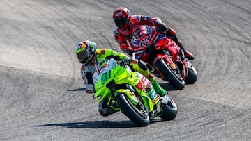 Morbidelli y Bagnaia en acción.