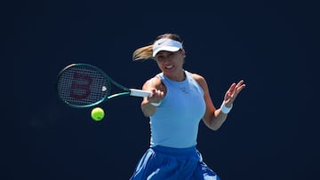 Paula Badosa ante Victoria Mboko en Miami.