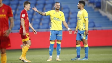 Jesé Rodríguez y Álex Suárez en un partido de Las Palmas