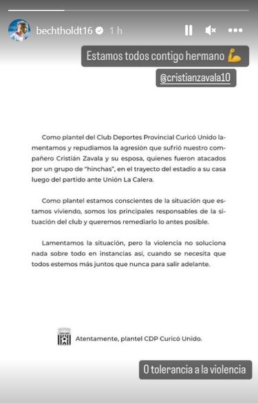 Zavala es agredido por barristas de Curicó: “Mi familia tiene miedo”