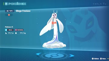 Si la palabra elegancia fuese un Pokémon, ese sería Mega-Froslass. Los cambios son sutiles, pero al mismo tiempo le permite conseguir un semblante precioso. La túnica tiene más detallitos de hielo sobre la nube en la que se desplaza. Muy top.