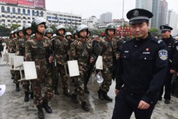 El China vs Corea del Sur blindado por el ejército