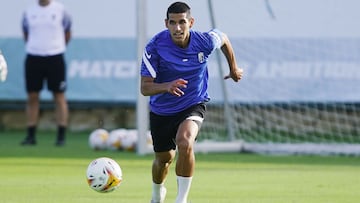 Lu&iacute;s Abram entrenando con el Granada.