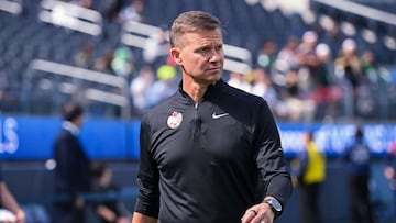 El entrenador de la selección de Canadá, Jesse Marsch, dirige un partido en la pasada Copa América.