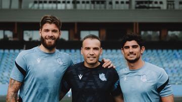 Duje Caleta-Car y Gonçalo Guedes ya trabajan en Zubieta a las órdenes de Sergio Francisco.
