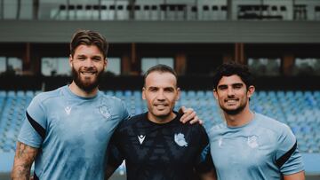 Duje Caleta-Car y Gonçalo Guedes ya trabajan en Zubieta a las órdenes de Sergio Francisco.
