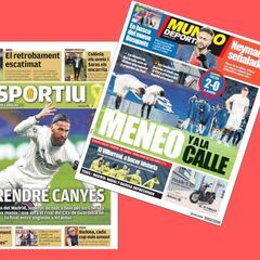 La prensa catalana se ceba con el Madrid: "A tomar cañas"