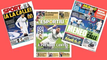 La prensa catalana se ceba con el Madrid: "A tomar cañas"
