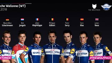 Maximilian Schachmann, Bob Jungels, Julian Alaphilippe, Philippe Gilbert, Pieter Serry, Enric Mas y James Knox ser&aacute;n los siete corredores del Quick-Step para la Flecha Valona.