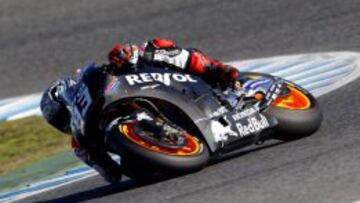 Márquez, durante el test en Jerez.