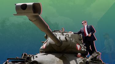 Arnold Schwarzenegger realmente condujo su propio tanque aplastando un coche para Netflix