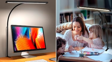 Ilumina todo tu escritorio con esta lámpara LED con pinza y cable USB