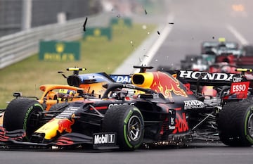 Así fue la accidentada salida en Hungaroring